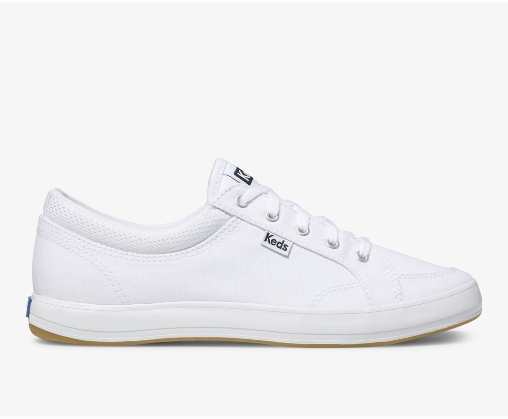 Womens Keds Sneakers - Center - White - 1648-YJRBD